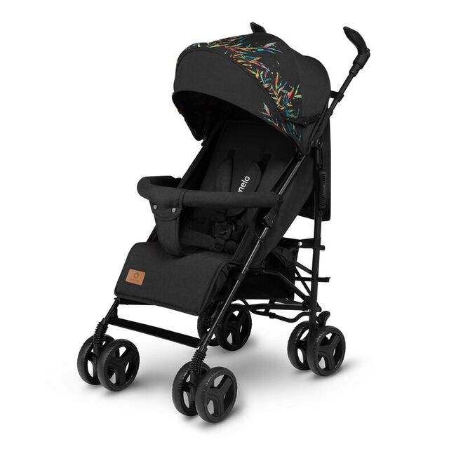 Carucior sport compact, Lionelo, Irma, Spatar reglabil in 4 pozitii, Suport picioare reglabil, Manere rotative, Pliere tip umbrela, 6- 36 luni, Pana la 15 kg, Conform cu EN1888-1:2018, Negru BYNLO-IRMA_DREAMIN