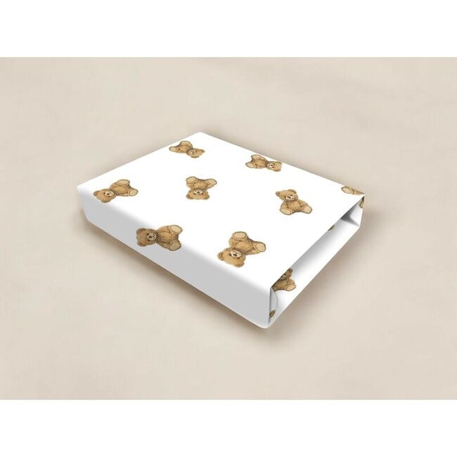 Cearceaf cu elastic, Qmini, Pentru patut co-sleeper, Aurora, Dimensiune 76 x 43 cm, Din bumbac certificat Oeko Tex Standard 100, Teddy Toys BYN6426972029599