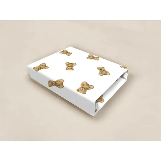 Cearceaf cu elastic, Qmini, Pentru patut co-sleeper, Aurora, Dimensiune 76 x 43 cm, Din bumbac certificat Oeko Tex Standard 100, Teddy Toys BYN6426972029599