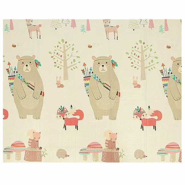 Covoras de joaca, Bocioland, Panda, Pliabil, Protectie impotriva loviturilor, Dimensiune mare, 180 x 150 cm, Cu Imprimeu pe ambele parti, Potrivit pentru utlizare atat in interior, cat si in exterior BYNBL128