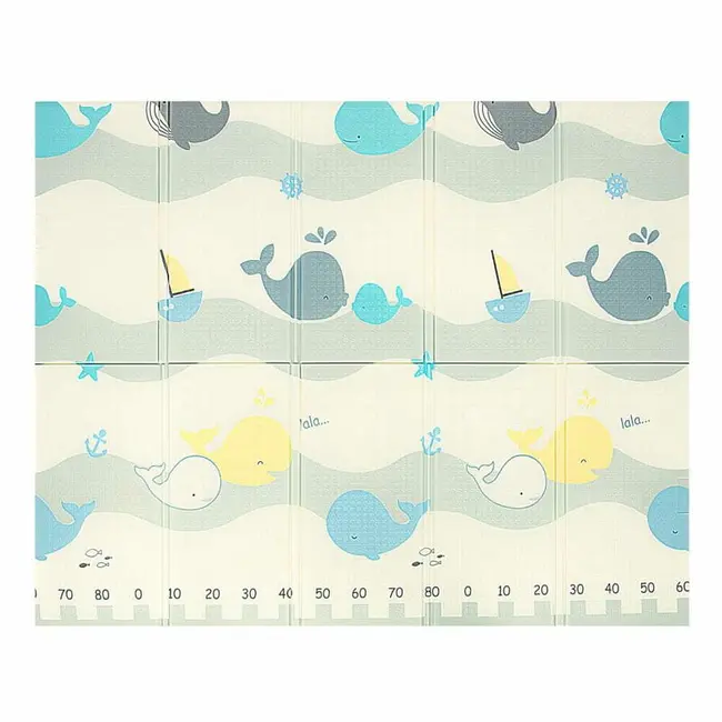 Covoras de joaca, Bocioland, Water City, Pliabil, Protectie impotriva loviturilor, Dimensiune mare, 180 x 150 cm, Cu Imprimeu pe ambele parti, Potrivit pentru utlizare atat in interior, cat si in exterior BYNBL127