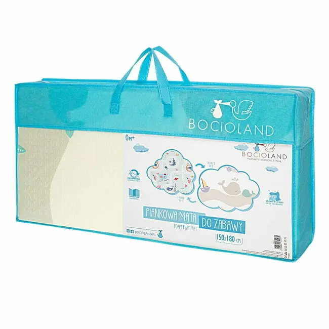 Covoras de joaca, Bocioland, Water City, Pliabil, Protectie impotriva loviturilor, Dimensiune mare, 180 x 150 cm, Cu Imprimeu pe ambele parti, Potrivit pentru utlizare atat in interior, cat si in exterior BYNBL127