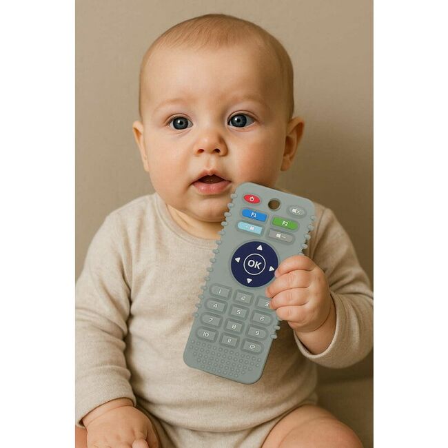 Jucarie de dentitie, Bocioland, In forma de telecomanda,0 luni+, Gri BYNBL242