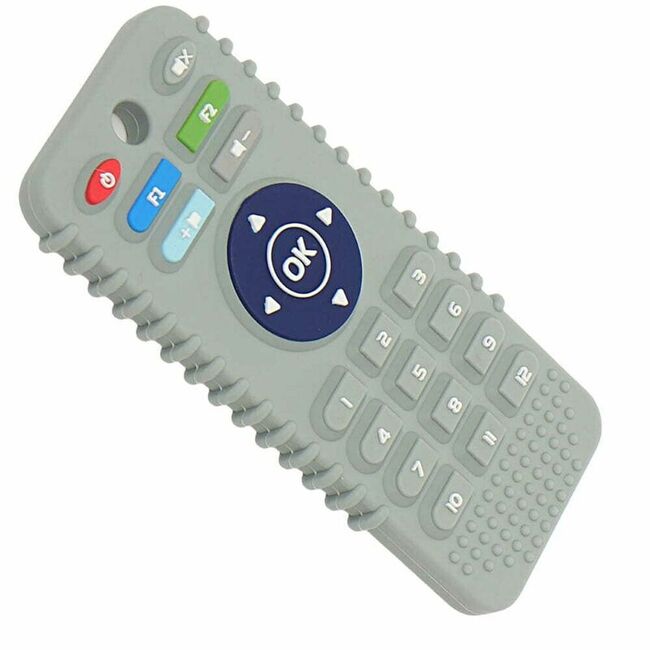 Jucarie de dentitie, Bocioland, In forma de telecomanda,0 luni+, Gri BYNBL242