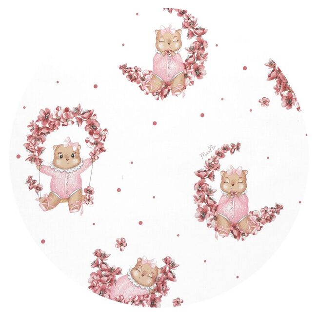 Lenjerie patut cu 3 piese, MimiNu, Pentru patut 120x60 cm, Cu protectie laterala, Din bumbac, Din bumbac certificat Oeko Tex Standard 100, Design, Betty BYN6426972029391