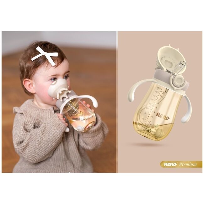 Neno Mio 2 Sticlă pentru copii cu pai JEMNEN-BAB-BT006