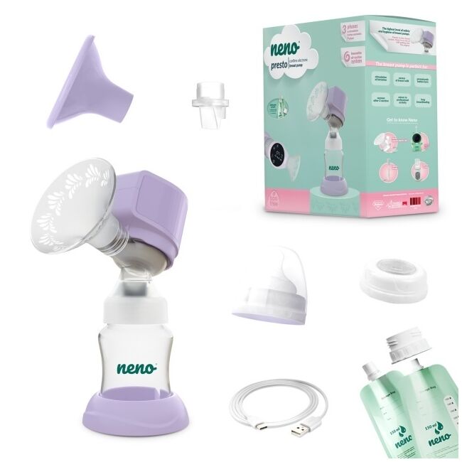 Neno Presto – Pompa de sân fără fir cu trei faze JEMNEN-MAM-LK014