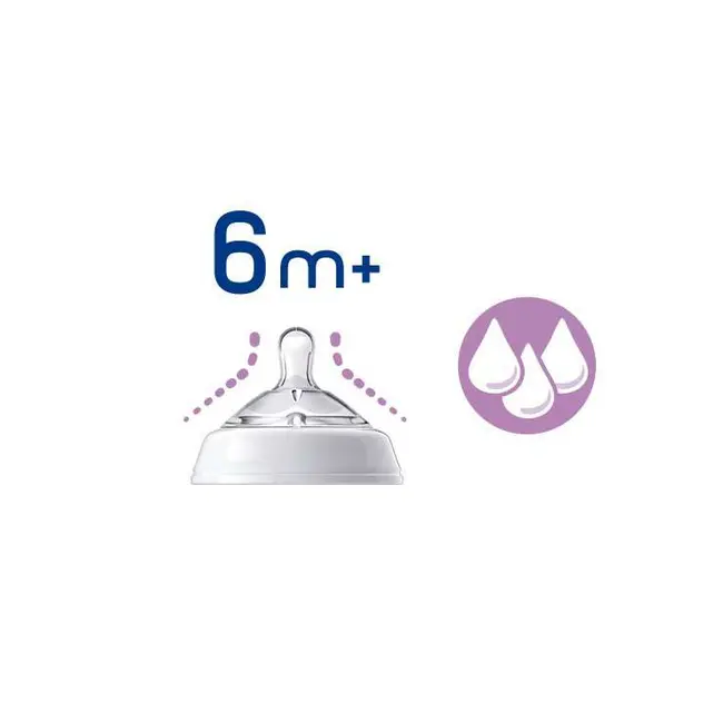 Tetina Chicco s. Natural Feeling, flux rapid, 2buc, 6 luni+ CHC81047-7