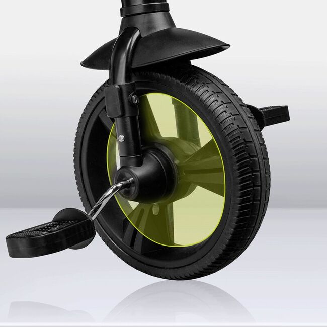 Tricicleta copii, Lionelo, Haari, Ultrapliabila, Multifunctionala, Suport picioare, Control al directiei, Scaun reversibil, Rotire 360 grade, Conform cu standardul european de securitate EN71, Verde BYNLO-HAARI_GREEN_EMERALD