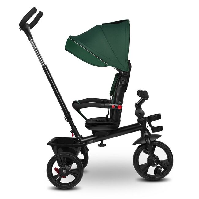 Tricicleta copii, Lionelo, Haari, Ultrapliabila, Multifunctionala, Suport picioare, Control al directiei, Scaun reversibil, Rotire 360 grade, Conform cu standardul european de securitate EN71, Verde BYNLO-HAARI_GREEN_EMERALD