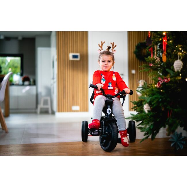 Tricicleta copii, Lionelo, Haari, Ultrapliabila, Multifunctionala, Suport picioare, Control al directiei, Scaun reversibil, Rotire 360 grade, Conform cu standardul european de securitate EN71, Verde BYNLO-HAARI_GREEN_EMERALD