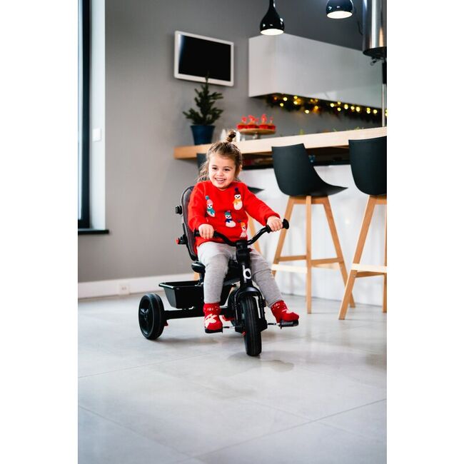 Tricicleta copii, Lionelo, Haari, Ultrapliabila, Multifunctionala, Suport picioare, Control al directiei, Scaun reversibil, Rotire 360 grade, Conform cu standardul european de securitate EN71, Verde BYNLO-HAARI_GREEN_EMERALD