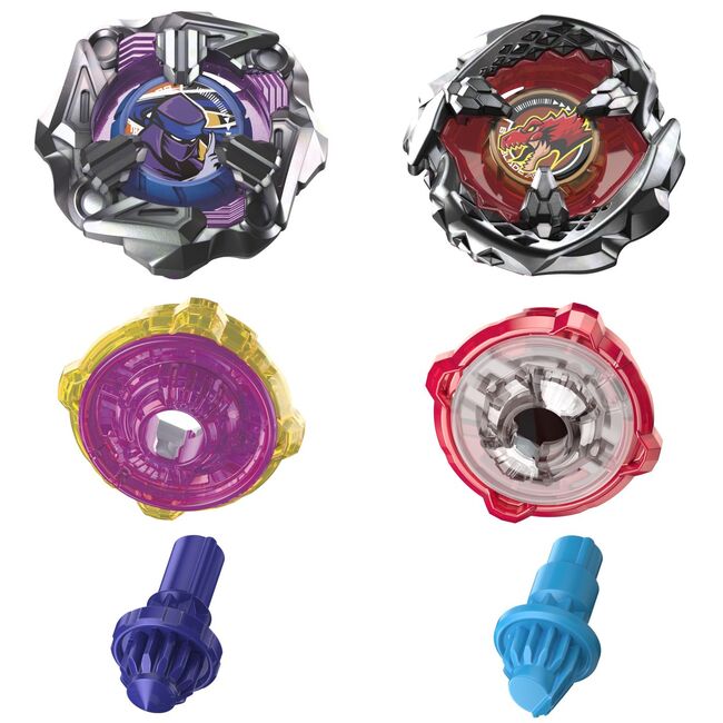 BEYBLADE X PACHET DUO BEAT TYRANNO 4-70Q SI KNIFE SHINOBI 4-80HN VIVF9586_G1542