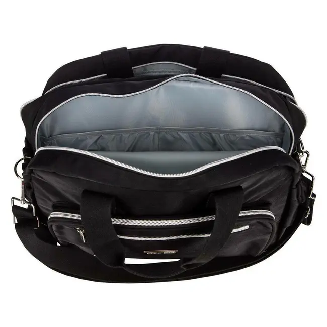 Geanta pentru scutece, FreeON, Style, Impermbeabila, Cu multiple buzunare, Dimensiune compacta, 39x32x18 cm, Black BYN86229