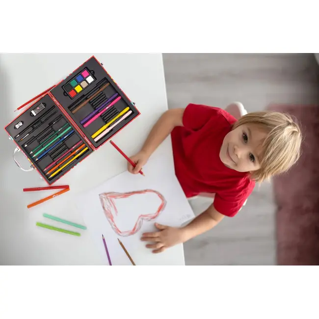 HAPPI HOBBI ART CASE SET DE DESEN DELUXE CU 50 DE ACCESORII LUMEA MEA VIV1038-82060