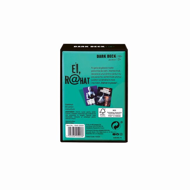 JOC DE CARTI DARK DECK EI R@HAT VIV1040-25223