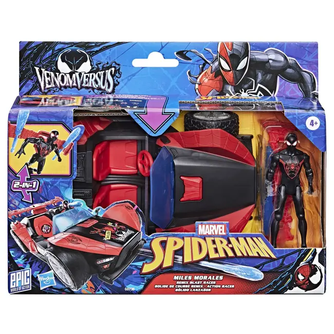 MARVEL SPIDER MAN VENOM VERSUS LANSATOR AUTO SI FIGURINA MILES MORALES VIVG0736