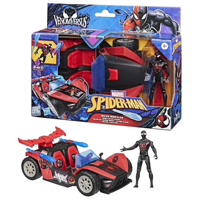 MARVEL SPIDER MAN VENOM VERSUS LANSATOR AUTO SI FIGURINA MILES MORALES VIVG0736