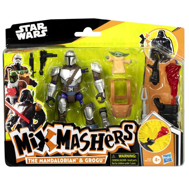 STAR WARS MIX MASHERS DELUXE SET FIGURINA MANDALORIAN AND GROGU 12CM SI ACCESORII VIVF9481_G0300