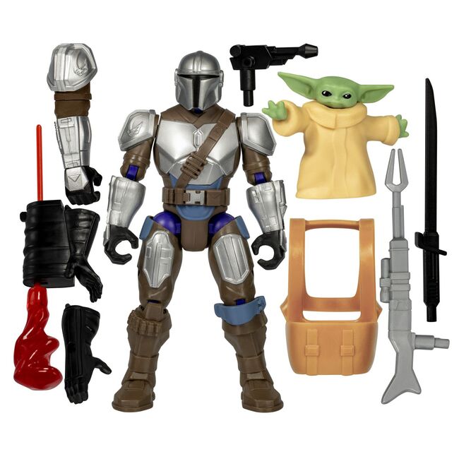 STAR WARS MIX MASHERS DELUXE SET FIGURINA MANDALORIAN AND GROGU 12CM SI ACCESORII VIVF9481_G0300