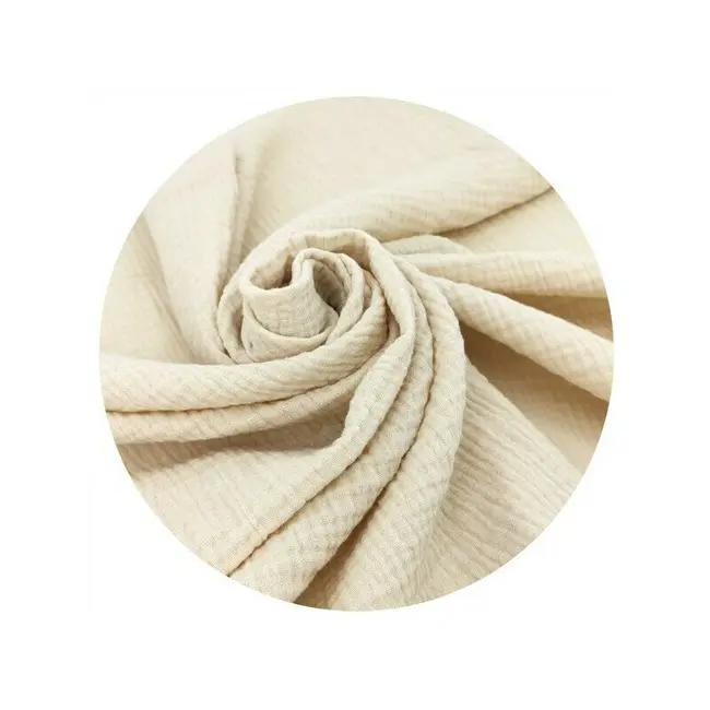 Sac de dormit, Qmini, Cu fermoar, Pentru bebelusi, De iarna, Din muselina dubla, 70 cm, Material certificat Oeko Tex Standard 100, Warm Beige BYN6426972029858