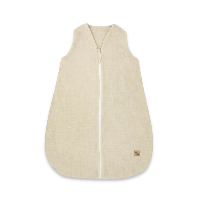 Sac de dormit, Qmini, Cu fermoar, Pentru bebelusi, De iarna, Din muselina dubla, 70 cm, Material certificat Oeko Tex Standard 100, Warm Beige BYN6426972029858