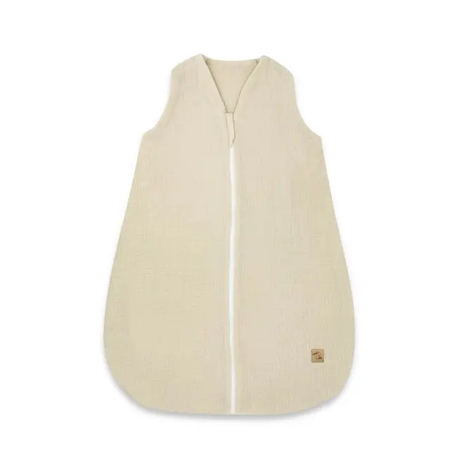 Sac de dormit, Qmini, Cu fermoar, Pentru bebelusi, De iarna, Din muselina dubla, 70 cm, Material certificat Oeko Tex Standard 100, Warm Beige BYN6426972029858