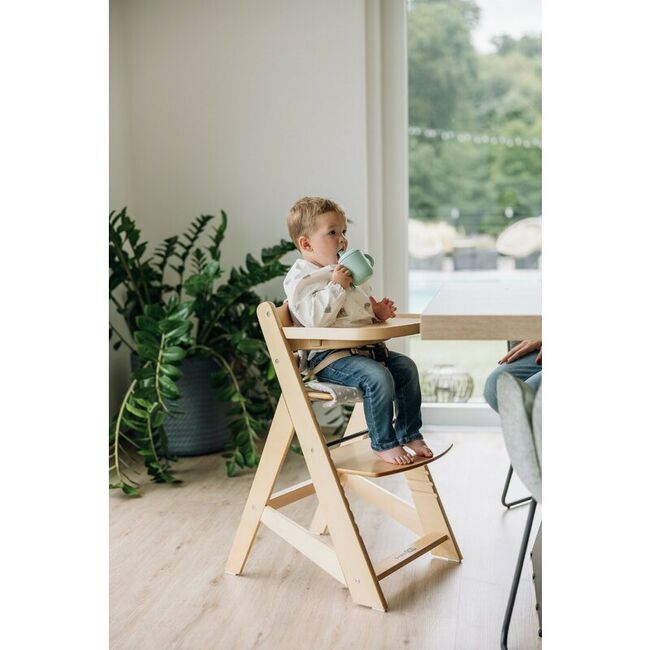 Scaun de masa, FreeON, Toby Plus, 6 luni - 15 Kg, Reglabil pe inaltime, Pernuta, Tavita detasabila, Suport de picioare reglabil, Natur BYN86472