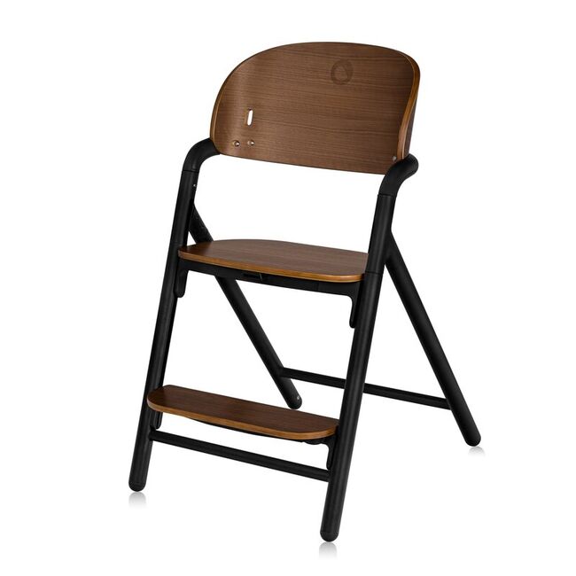 Scaun de masa multifunctional Celia, Lionelo, Din lemn de fag, 6 luni- adult, Reglabil pe inaltime, Husa impermeabila, Tavita silicon, Suport de picioare reglabil, Greutate maxima 90 Kg, Negru BYNLO-CELIA_BLACK_WOOD