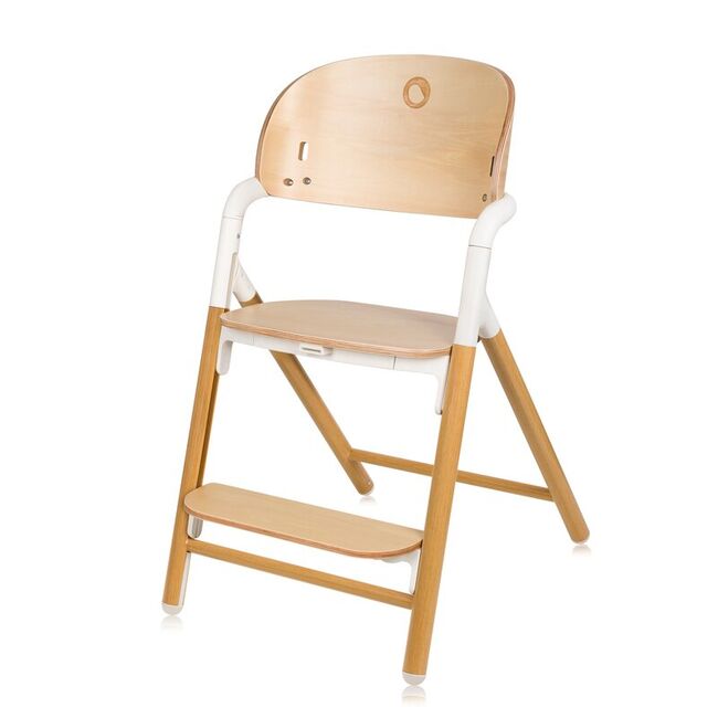 Scaun de masa multifunctional Celia, Lionelo, Din lemn de fag, 6 luni- adult, Reglabil pe inaltime, Spatar lat, Sezut ergonomic, Tavita silicon, Suport de picioare reglabil, Greutate maxima 90 Kg, Alb/Natural BYNLO-CELIA_WHITE_NATURAL_WOOD