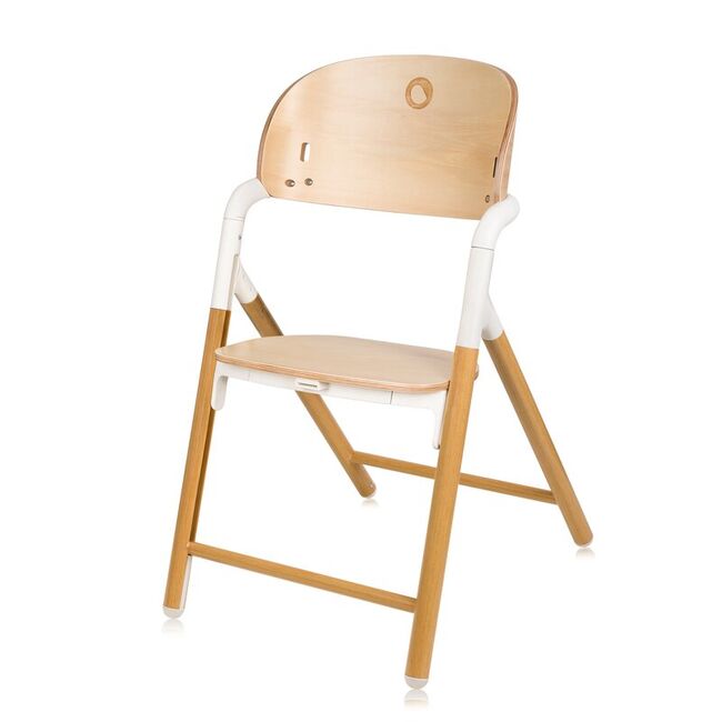 Scaun de masa multifunctional Celia, Lionelo, Din lemn de fag, 6 luni- adult, Reglabil pe inaltime, Spatar lat, Sezut ergonomic, Tavita silicon, Suport de picioare reglabil, Greutate maxima 90 Kg, Alb/Natural BYNLO-CELIA_WHITE_NATURAL_WOOD