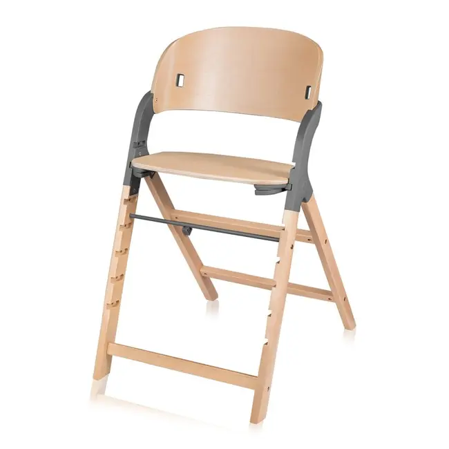 Scaun de masa multifunctional Megan, Lionelo, Din lemn de fag, 6 luni- adult, Reglabil pe inaltime, Husa impermeabila, Tavita silicon, Suport de picioare reglabil, Greutate maxima 110 Kg, Gri BYNLO-MEGAN_GREY_WOOD