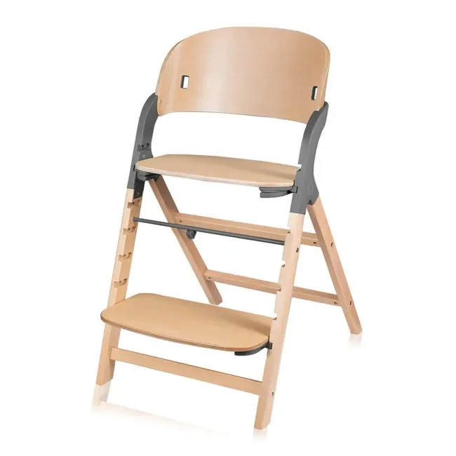 Scaun de masa multifunctional Megan, Lionelo, Din lemn de fag, 6 luni- adult, Reglabil pe inaltime, Husa impermeabila, Tavita silicon, Suport de picioare reglabil, Greutate maxima 110 Kg, Gri BYNLO-MEGAN_GREY_WOOD