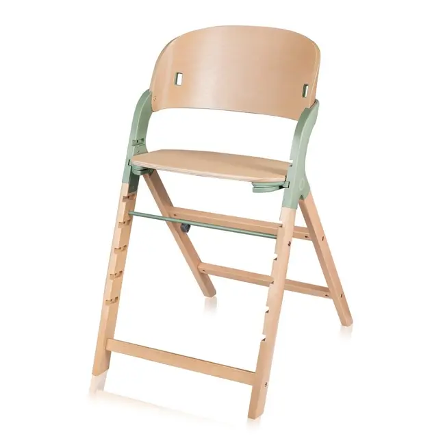 Scaun de masa multifunctional Megan, Lionelo, Din lemn de fag, 6 luni- adult, Reglabil pe inaltime, Husa impermeabila, Tavita silicon, Suport de picioare reglabil, Greutate maxima 110 Kg, Verde BYNLO-MEGAN_GREEN_WOOD