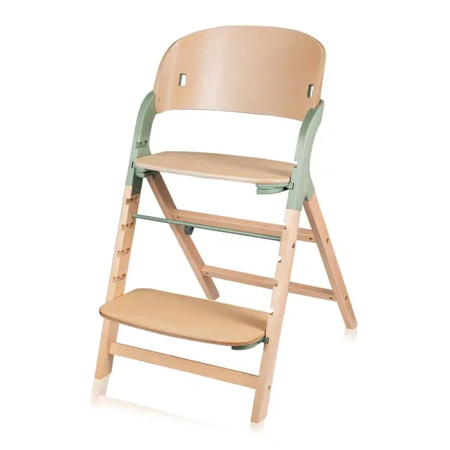 Scaun de masa multifunctional Megan, Lionelo, Din lemn de fag, 6 luni- adult, Reglabil pe inaltime, Husa impermeabila, Tavita silicon, Suport de picioare reglabil, Greutate maxima 110 Kg, Verde BYNLO-MEGAN_GREEN_WOOD