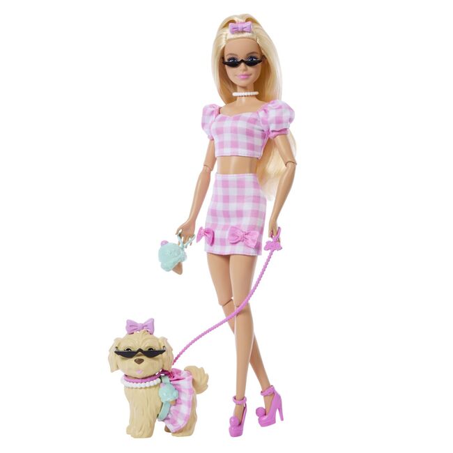 BARBIE TWINNING LOOKS SET PAPUSA BARBIE BLONDA SI CATEL CU ACCESORII VIVMTJFP36