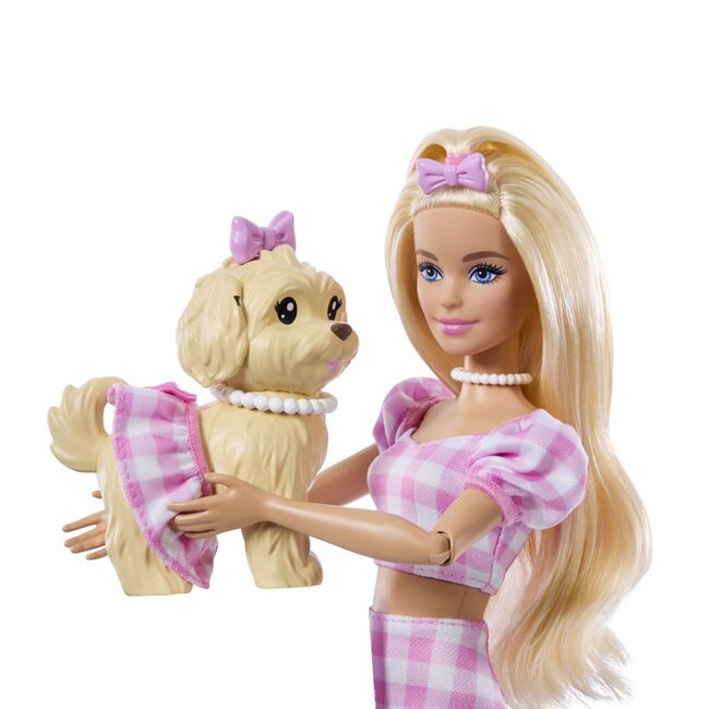 BARBIE TWINNING LOOKS SET PAPUSA BARBIE BLONDA SI CATEL CU ACCESORII VIVMTJFP36