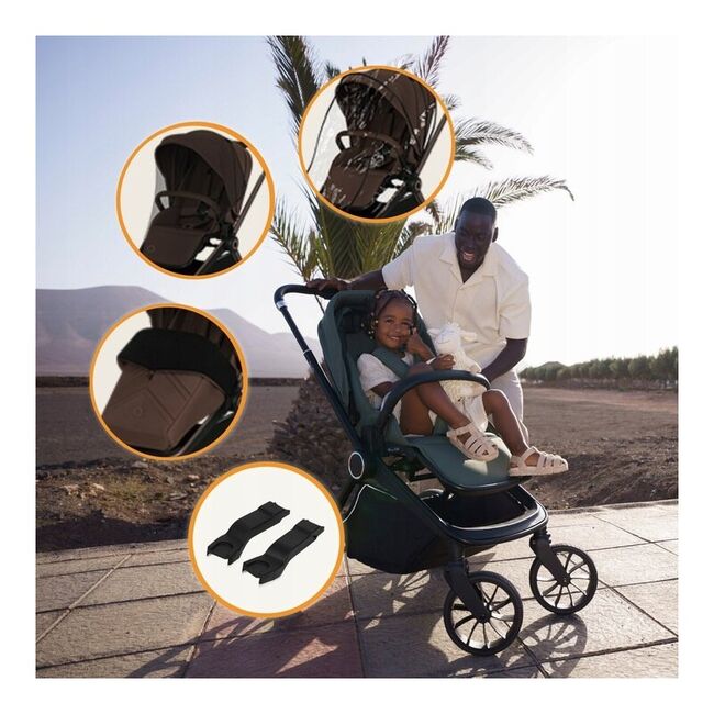 Carucior sport, Lionelo, Mika Plus, Cadru din aluminiu, Copertina XXL, Spatar reglabil in 3 pozitii, Cu accesorii, Pana la 22 kg, 6-48 luni; EN1888-1, EN1888-2 EN1466, Mocha Mousse BYNLO-MIKA_PLUS_MOCHA_MOUSSE