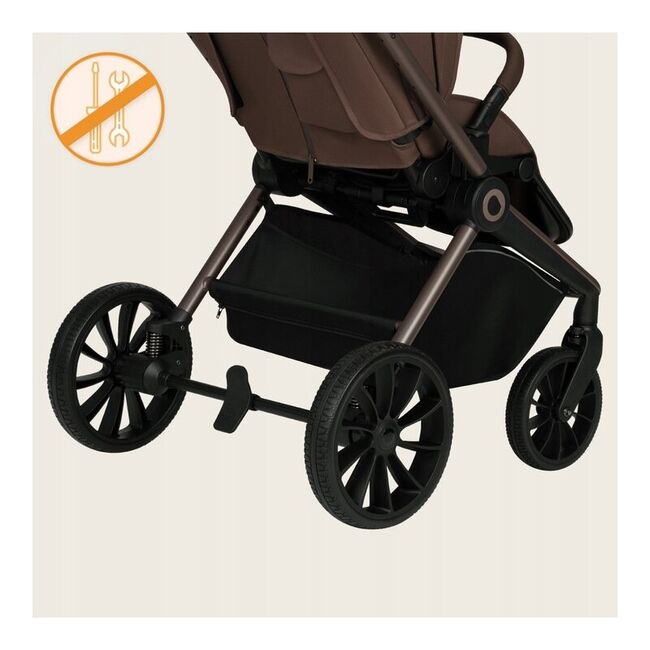 Carucior sport, Lionelo, Mika Plus, Cadru din aluminiu, Copertina XXL, Spatar reglabil in 3 pozitii, Cu accesorii, Pana la 22 kg, 6-48 luni; EN1888-1, EN1888-2 EN1466, Mocha Mousse BYNLO-MIKA_PLUS_MOCHA_MOUSSE