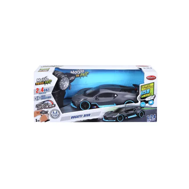 MAISTO MASINUTA PREMIUM CU TELECOMANDA BUGATTI DIVO 2.4 GHz REINCARCABILA SCARA 1 LA 24 VIVMST82333