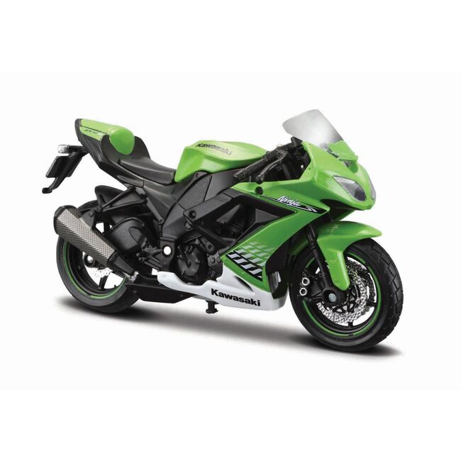 MAISTO MOTOCICLETA METALICA CU STAND EDITIE SPIECIALA KAWASAKI NINJA ZX 10R SCARA 1 LA 18 VIVMST39025_NinjaZX10R