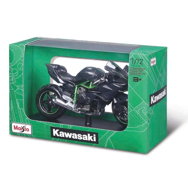 MAISTO MOTOCICLETA METALICA CU STAND KAWASAKI NINJA H2 R SCARA 1 LA 12 VIVMST32708