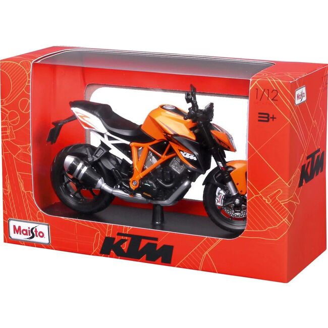 MAISTO MOTOCICLETA METALICA CU STAND KTM 1290 SUPER DUKE R SCARA 1 LA 12 VIVMST32710