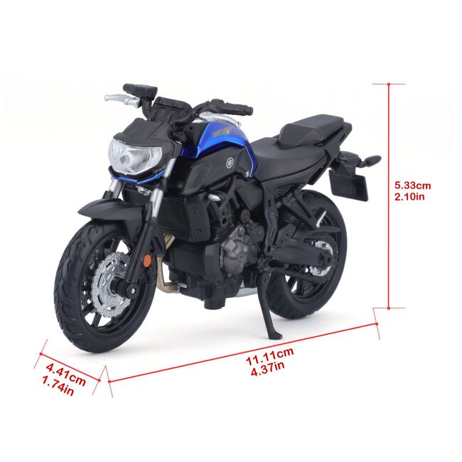 MAISTO MOTOCICLETA METALICA EDITIE SPECIALA YAMAHA MT07 SCARA 1 LA 18 VIVMST34007_YamahaMT07
