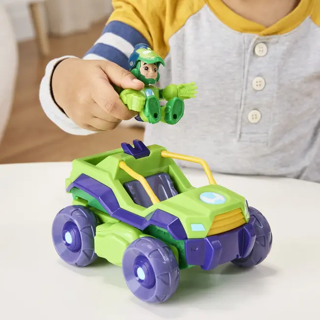 MARVEL IRON MAN SI PRIETENII SAI UIMITORI SET VEHICUL 2 IN 1 SI FIGURINA IRON HULK VIVG1258_G1475