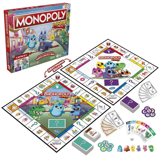MONOPOLY JOC MONOPOLY JUNIOR 2 IN 1 IN LIMBA BULGARA VIVF8562656