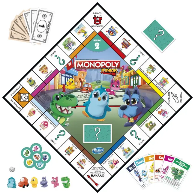 MONOPOLY JOC MONOPOLY JUNIOR 2 IN 1 IN LIMBA BULGARA VIVF8562656