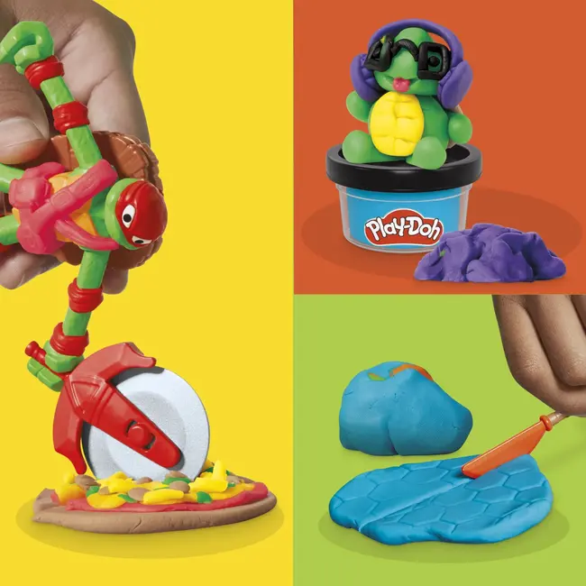 PLAY DOH POVESTIRI CU TESTOASE NINJA ADOLESCENTE MUTANTE SET PLASTELINA CREATII COWABUNGA VIVG0556