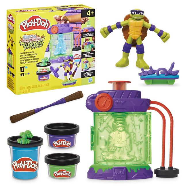 PLAY DOH POVESTIRI CU TESTOASE NINJA ADOLESCENTE MUTANTE SET PLASTELINA STATIE DE MUTATII VIVG0557