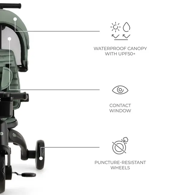 TRICICLETA KINDERKRAFT JAZZ 2, GREEN VIVKRJAZZ02GRE0000